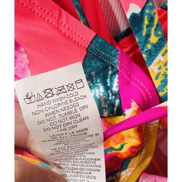 La Blanca Women's Pink Standard Twist Keyhole One Piece Swimsuit Push-Up Size 14 - Picture 8 of 9